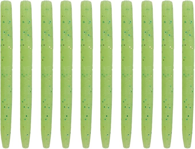 Soft Plastic Worms for Bass Fishing - Salted Soft Plastic Fishing Lures with Hook Slot 3.94in Saltwater Freshwater Bass Baits FS/RE-04