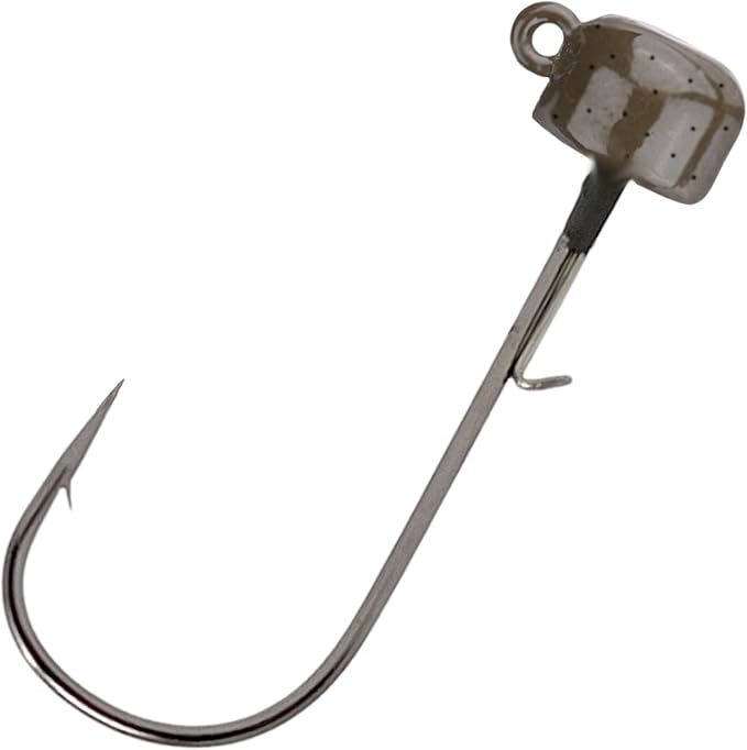 Reaction Tackle Tungsten Mushroom Head Jig Heads, Ned Rig Shroom Jigs for Finesse Bass Fishing, Stand Up Bait with Weedless and EWG Hook Options (5-Pack)
