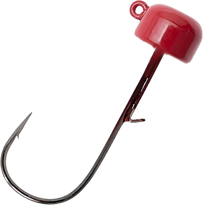 Reaction Tackle Tungsten Mushroom Head Jig Heads, Ned Rig Shroom Jigs for Finesse Bass Fishing, Stand Up Bait with Weedless and EWG Hook Options (5-Pack)