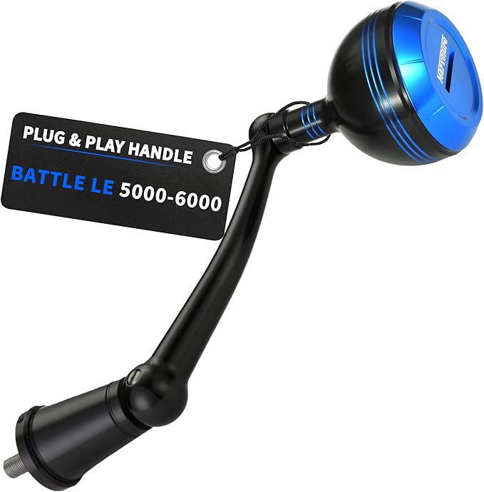 Foldable Power Handle for Penn Battle II III IV, Battle IV HS, Battle III LE Spinning Fishing Reel Replacement Handle