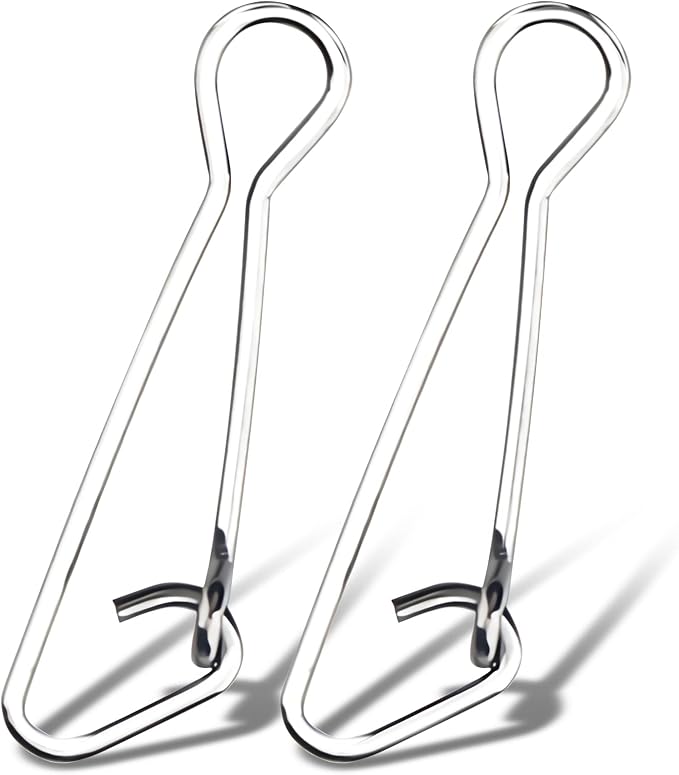 AMYSPORTS Line Connector Fishing Snap Stainless High Strength Snaps Swivels Saltwater Quick Change Fishing Snap Clip Freshwater