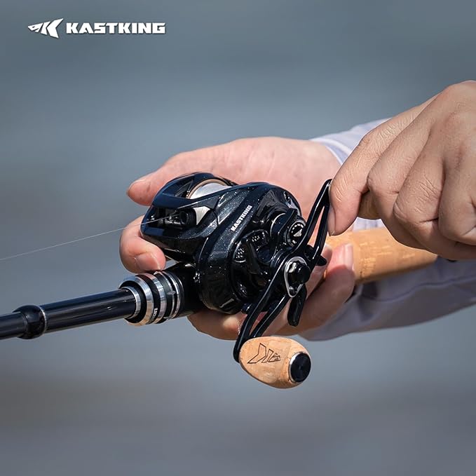 KastKing MegaTron Baitcasting Reels, High Capacity or High Speed Low Profile Casting Reel, 7+1 Double Shielded Stainless Steel BB, 8-Button Magnetic Brakes, Powerful Drag, Freshwater & Inshore Fishing