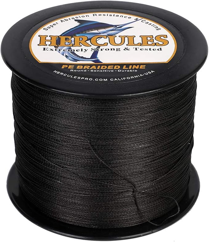 HERCULES Cost-Effective Super Cast 8 Strands Braided Fishing Line 10LB to 300LB Test for Salt-Water,109/328/547/1094 Yards(100M/300M/500M/1000M),Diam.#0.12MM-1.2MM,Hi-Grade Performance,Variety Colors