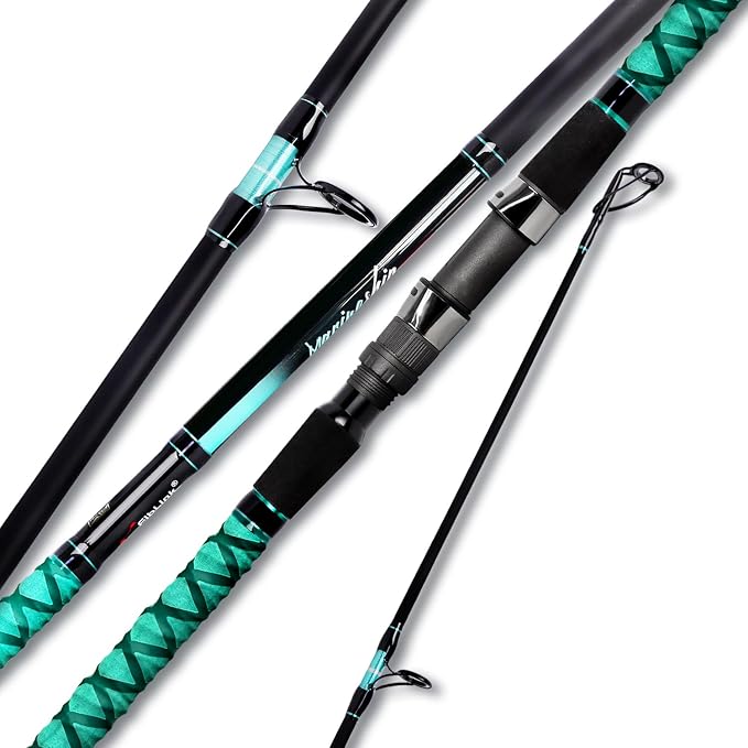 Fiblink Surf Fishing Rod Portable Travel Surf Spinning Rod 2 Piece/3 Piece/4 Piece Carbon Fiber Saltwater Fishing Rod 9'/10'/12'/13'/15'