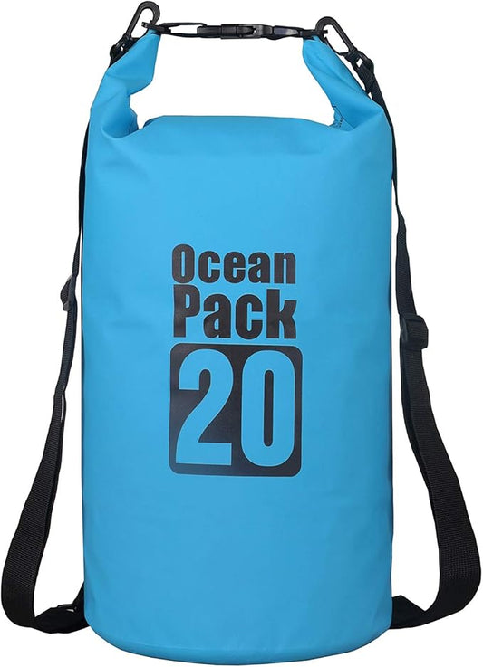 2L/3L/5L/10L/15L/20L/30L 500D Tarpaulin Heavey-Duty PVC Water Proof Dry Bag Sack for Kayaking/Boating/Canoeing/Fishing/Rafting/Swimming/Camping/Snowboarding