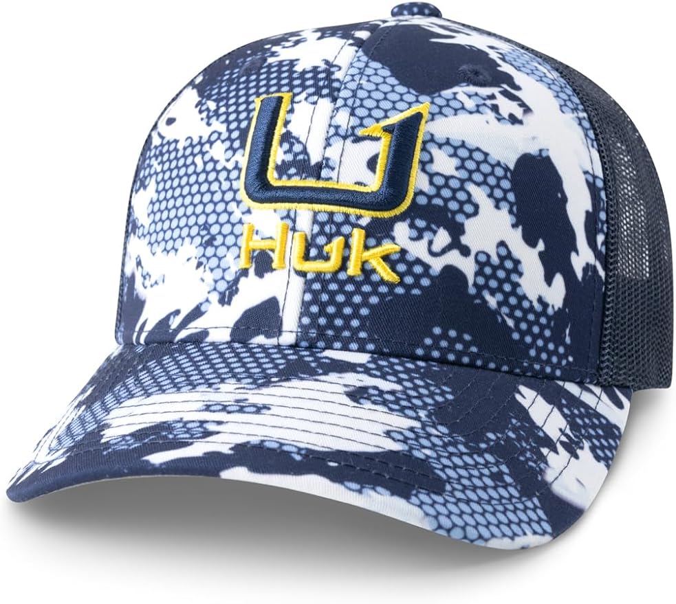 HUK Youth Trucker Hat, Anti-Glare Quick Drying Snapback Fishing Hat for Kids
