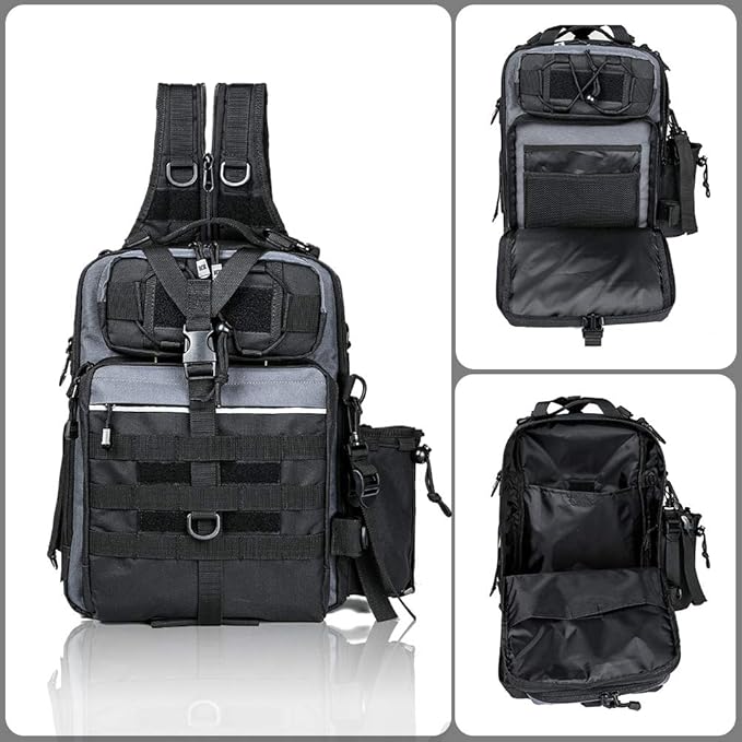 BLISSWILL Outdoor Tackle Bag - Large Water-Resistant Fishing Backpack