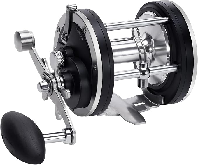 Sea Fishing Reel 44-66 LB Max Drag Saltwater Round Conventional Trolling Reel Aluminum CNC 2.8:1/4.4:1 Gear Ratio 5+1/7+1 Bearings for Tuna Salmon Marlin