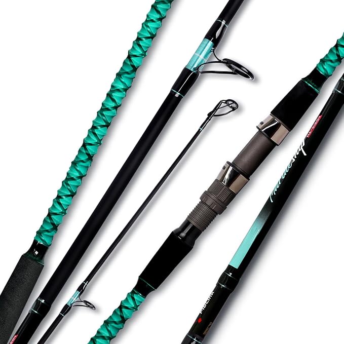 Fiblink Surf Fishing Rod Portable Travel Surf Spinning Rod 2 Piece/3 Piece/4 Piece Carbon Fiber Saltwater Fishing Rod 9'/10'/12'/13'/15'