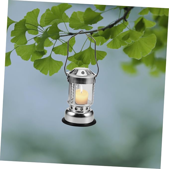 Portable Emergency Candle Lantern with Aluminium Alloy Base for Night Fishing and Outdoor Camping Bright Rustic Design Easy Suspension for Outdoor Use