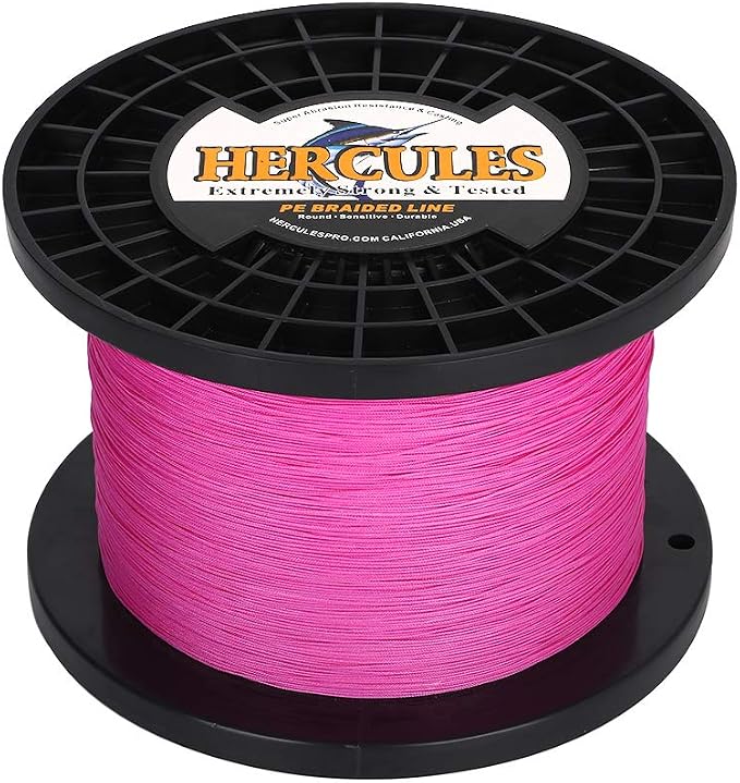 HERCULES Cost-Effective Super Cast 8 Strands Braided Fishing Line 10LB to 300LB Test for Salt-Water,109/328/547/1094 Yards(100M/300M/500M/1000M),Diam.#0.12MM-1.2MM,Hi-Grade Performance,Variety Colors