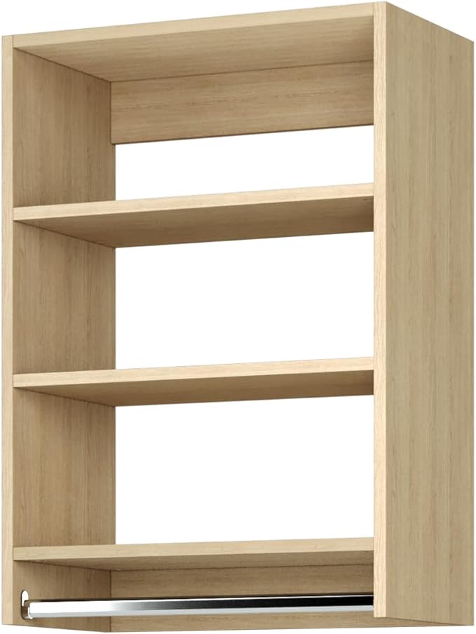 Modular Closets Vista Collection Medium Hanging Wood Built in Closet Organizer Unit (Oak, 24" Wide)