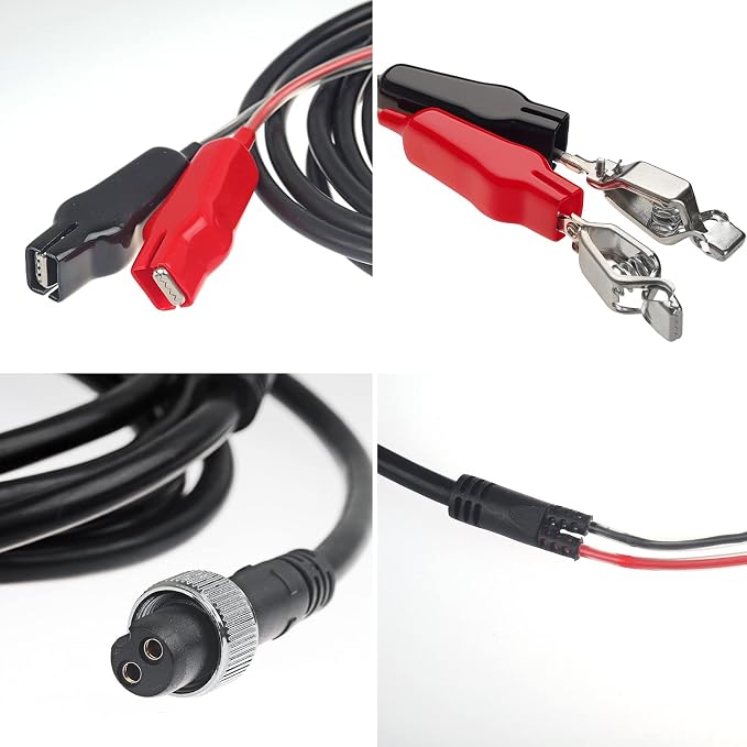 10Feet Electric Fishing Reel Power Cord Cable, Power Cable Connecting Battery to Reels Spool, Compatible with Daiwa Tanacom 1000 750 500, Seaborg 500MJ, Leobritz, Shimano, BeastMaster, ForceMaster