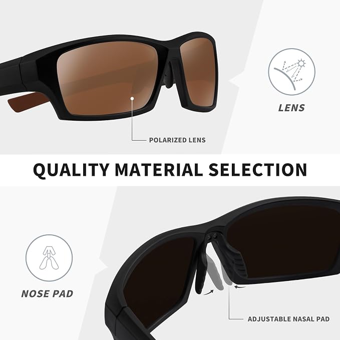 Polarized Sports Sunglasses for Men Women,Driving Fishing Cycling Mountain Bike Sunglasses UV400 Protection