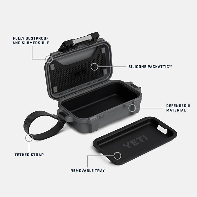 YETI LoadOut GoBox Collection, Divided Waterproof Cargo Case, Dry Box, Camera Case, Fishing Tackle Box