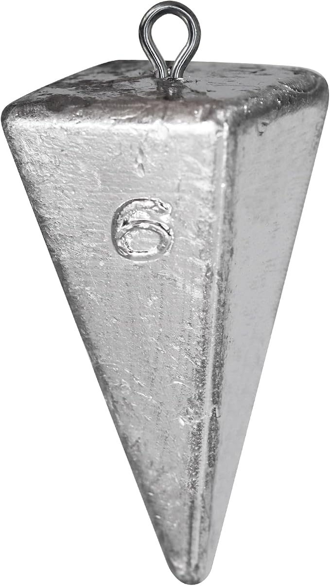 Triangle Fishing Weights 4-Sided Pyramid Sinkers Lead Fishing Weights and Sinkers for Saltwater Ocean Surf 1oz-32oz/2LB