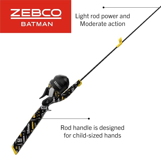Zebco Youth Floating Spincast Reel and Fishing Rod Combo, Pre-Spooled with 6-Pound Cajun Line