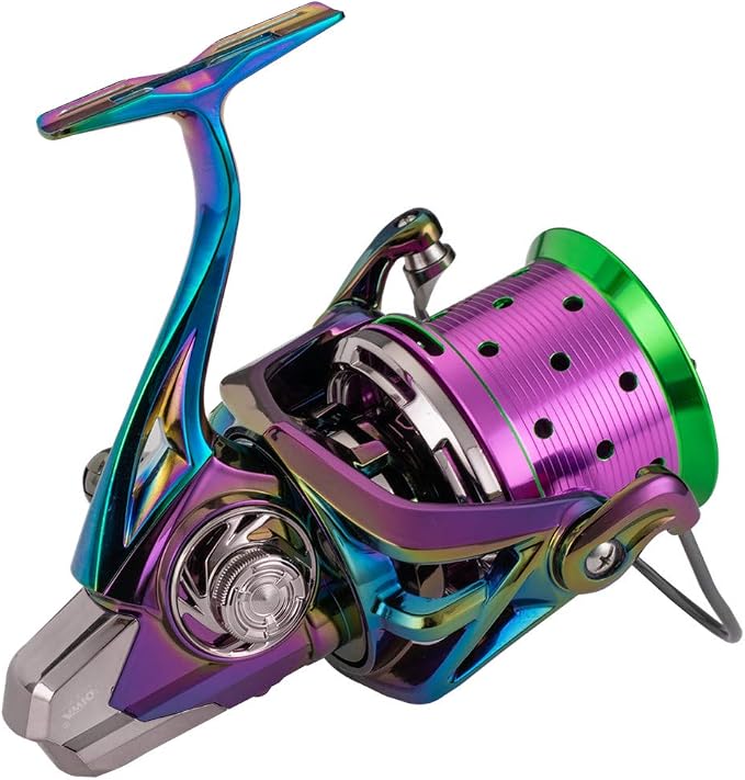 Diwa Spinning Fishing Reels 70 LBS Max Drag Power 18+1 Stainless BB Metal Body Casting Fishing Wheel 8000 10000 12000 Spool Series Freshwater Saltwater Big-Game Surf Ultra Smooth Spinning Reel