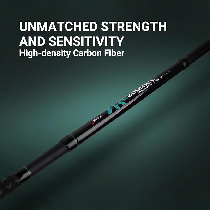 Fiblink 4-Piece Surf Spinning Fishing Rod, Portable Travel-Friendly Pole, Carbon Fiber Fishing Rod (9’/10’/12’)