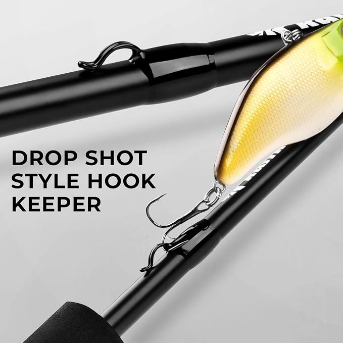 KastKing Crixus Fishing Rod and Reel Combo, High Performance Spinning & Baitcaster Combo, IM6 Graphite 2Pc Blanks, Zirconium Oxide Rings, SuperPolymer Handle, Lightweight Reel with Aluminum Spool