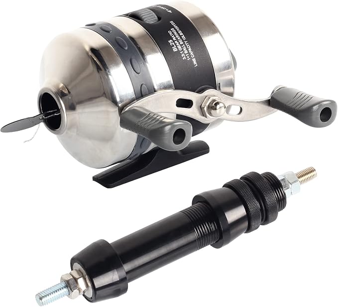 Bowfishing Reel with Fishing Reel Seat Left and Right Reversible Handle,for Compound Bow and Recurve Bow