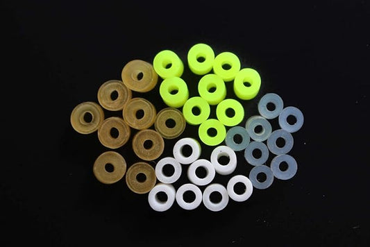 Tigofly 200 pcs 4 Colors Silicone Band Fishing Skirts Tools SpinnerBait Buzzbait Hand Fittings Fishing Accessories Materials