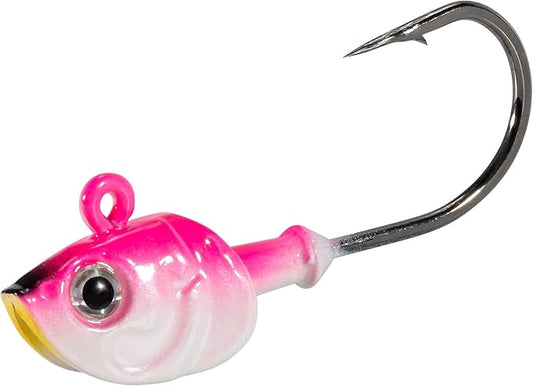 Dr.Fish 10 Pack Swimbait Jig Heads, Saltwater Fishing Jig Heads 3D Eyes High Carbon Steel Hooks Surf Fishing Lures Flounder Striper Halibut Pompano Bass