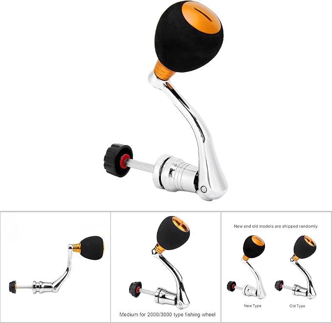 Tbest Fishing Spinning Reel Handle Metal Rocker Arm Reel Replacement Power Handle Grip
