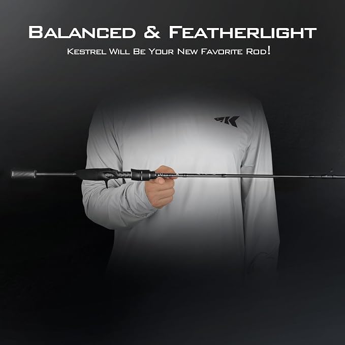 KastKing Kestrel Fishing Rod - IM8 Graphite Blanks, 8 Different Light & Ultralight Casting & Spinning Fishing Rods, 2 & 3 Piece Rods, American Tackle Guides and Custom EVA Handle
