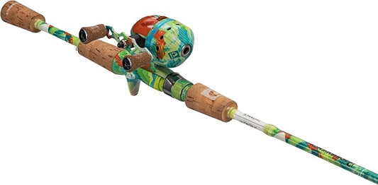 ProFISHiency 5' 2.0 Spinning Combo w/Lures | 5' Medium Light 2pc. Fiberglass Rod | Cork Handle and Foregrip | Micro Spinning Reel 5.2:1 Gear Ratio | Pre-Spooled 6lb Line | Includes Crankbait