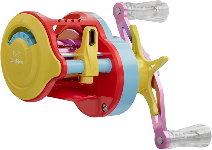 Colorful Baitcasting Fishing Reel Portable Rotates with Electronic Charging for Smooth Casting Colorful Baitcasting