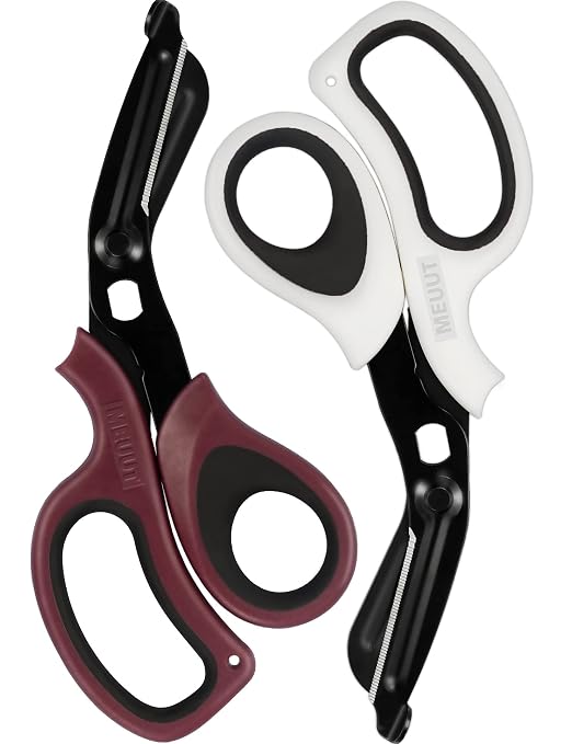 MEUUT 2 Pack Medical Scissors Trauma Shears -8 inch Patented Bandage Scissor Heavy Duty Surgical Grade EMT Scissors for EMT Workers Doctors Nurses