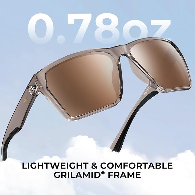 KastKing Beartrap Polarized Sports Fishing Sunglasses, With PuriVex Protective Lens Coating, Square Frame Design, Men Women