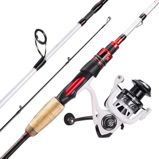 Sougayilang Spinning Combo, Medium Heavy Fishing Pole and 2000 Spinning Reel Set, Fishing Rod and Reel Commbo for Bass Fishing Tackle