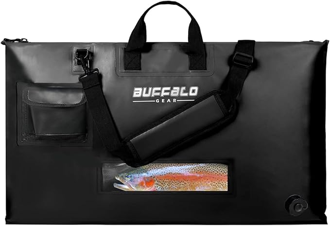 Buffalo Gear Fish Tournament Weigh in Bag for Bass Fishing, Heavy Duty Fish Bag for Caught Fish Waterproof,Leakproof,Puncture Resistant