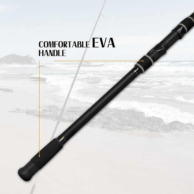 Fiblink Surf Fishing Rod 2 Piece/3 Piece Portable Travel Spinning Rod Saltwater Surf Rod (9'/10'/10'6"/12')