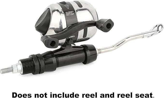 AMEYXGS Bowfishing Power Rod Line Guide Rod Slingshot Fishing Reel Seat Attachment Spin Cast Reels Holder Breakout Shoot Through Stainless Steel