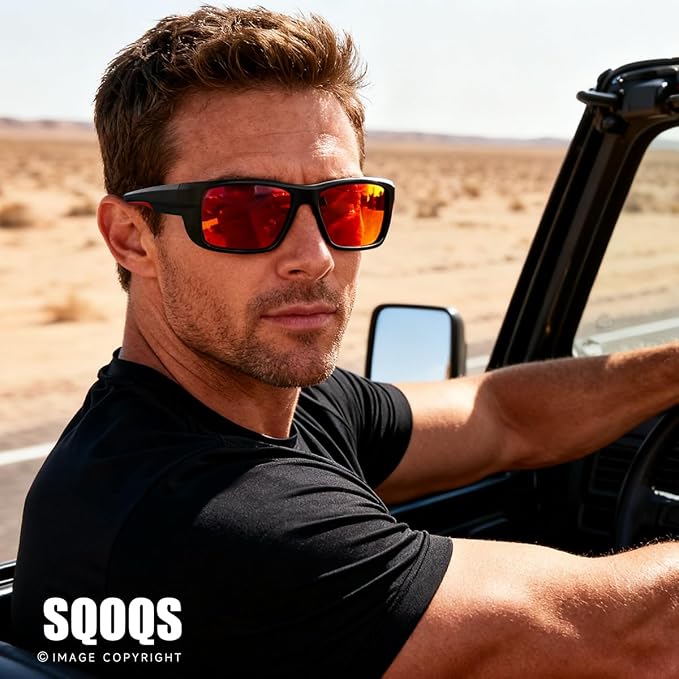 3Pack Polarized Sports Sunglasses for Men, Wrap Around Frame UV400 Goggles Sun Glasses for Cycling Fishing Driving