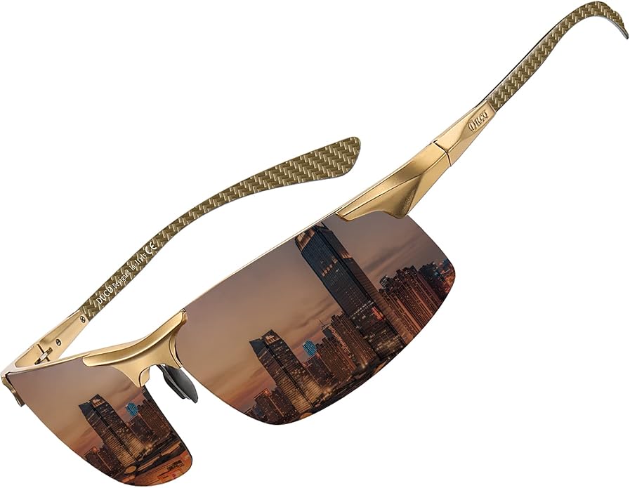 DUCO Polarized Sunglasses Mens Ultralight Carbon Fiber Sun Glasses for Men Driving Sports Fishing UV400 Protection DC8277