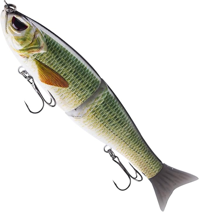 Glide Bait, Slow Sinking Swimbait, Topwater Hard Lures for Bass Catfish,Pike Perch, Freshwater or Saltwater