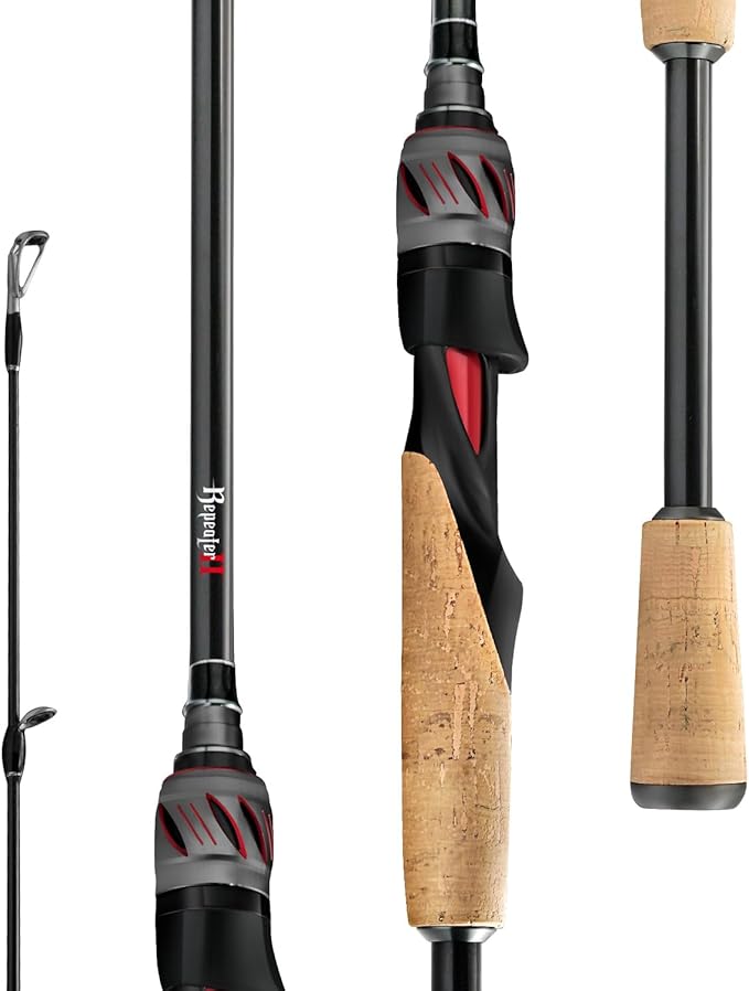 SEASIR Repeater II Cork Fishing Rod, Medium-Light Spinning Baitcasting Rod, Medium Heavy Baitcaster Rod, Saltwater Freshwater Casting Rod, 2 Piece, Fast Action, Fuji A O Ring, 36T Carbon Fiber