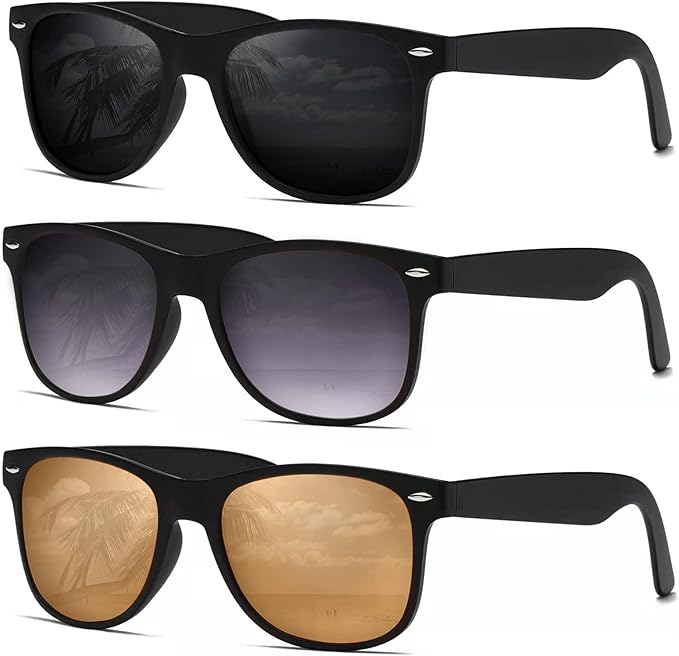 DEMIKOS Sunglasses Men Polarized Sunglasses for Mens Womens Retro Mirror Lens for Driving Fishing UV Protection