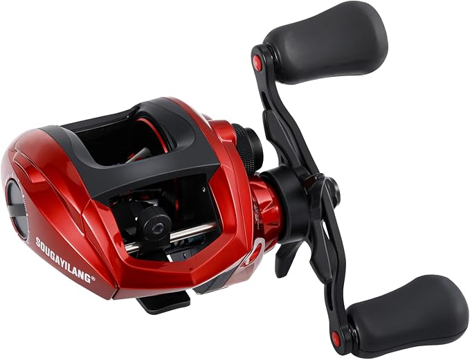 Sougayilang Baitcasting Fishing Reel, 8:1 High Speed Gear Ratio Super Smooth and Powerful Low Profile Baitcaster Reel with Maganic Brake System for Freshwater,Saltwater