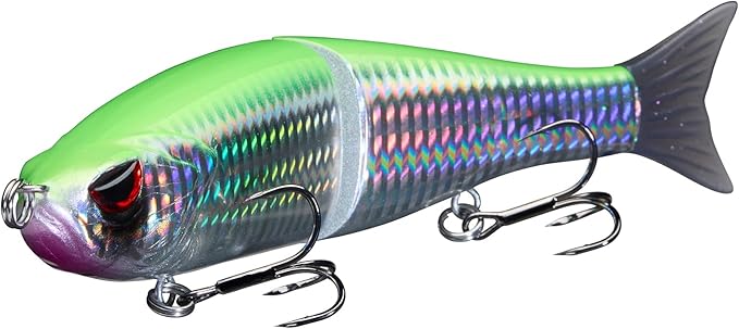 Bassdash SwimShad Glide Baits Jointed Swimbait Bass Pike Salmon Trout Muskie Fishing Lure,3-Pack