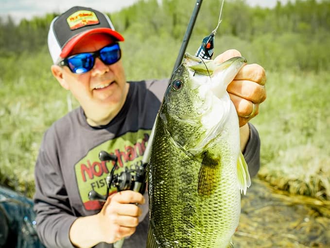 Northland Fishing Tackle Reed Runner Weedless Hollow Body Topwater Popping Frog for Bass Fishing, Assorted Colors, 1.75" Length