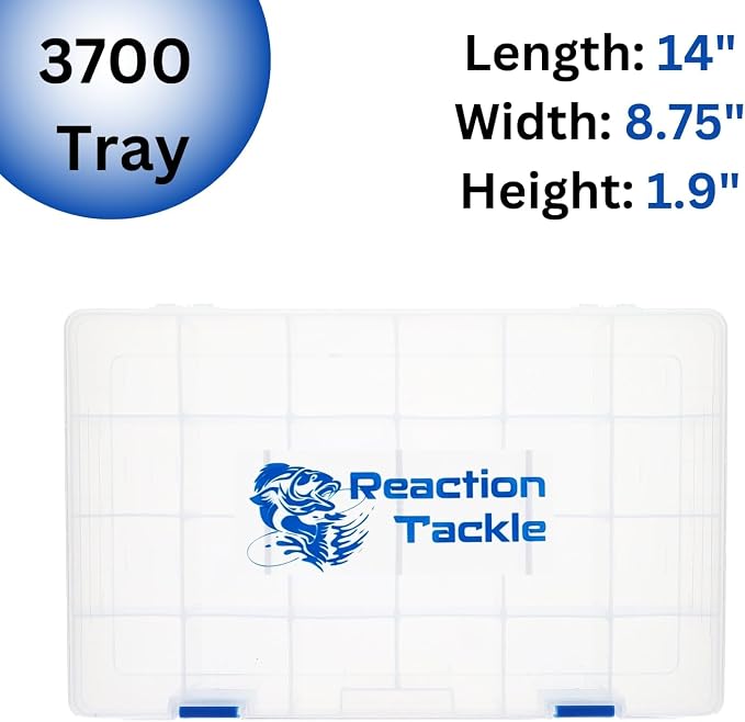 Reaction Tackle Tackle Box Trays, Utility Storage Boxes for Fishing Tackle, Lures, Hooks & Baits – Fits Tackle Bags and Tackle Boxes