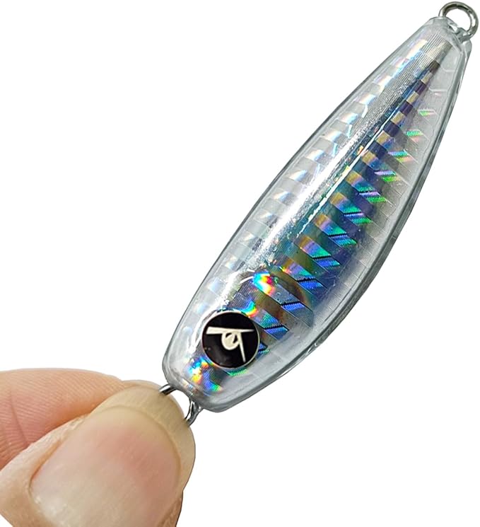 Kmucutie 5 Pieces Epoxy Resin Fishing Jig Lure Great for Inshore and Offshore Game Fish,Artificial Lures for Grouper,Dogtooth,Bass Salmon