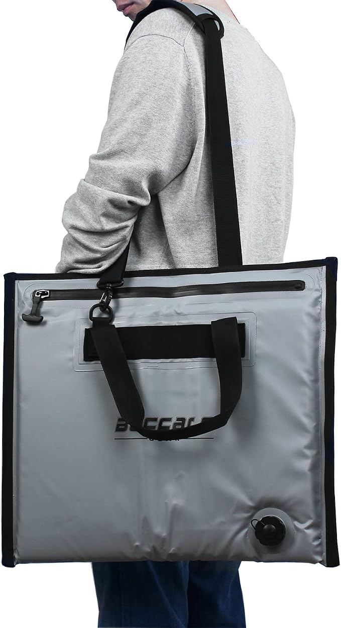 Buffalo Gear Insulated Cooler Bag - 20x18in Bait Cooler, Waterproof Fish Kill Bag