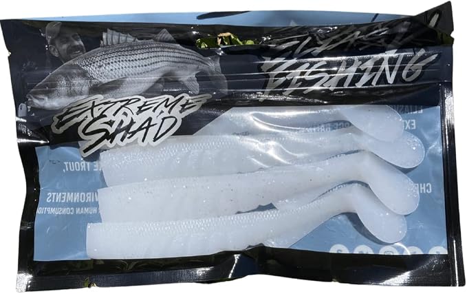 Extreme Paddle Tail Swim Baits - Soft Plastic Swimbaits, Premium Paddle Tail Swimbaits for Bass Fishing, Great Action Lifelike Saltwater Soft Swimbait Shad Lure