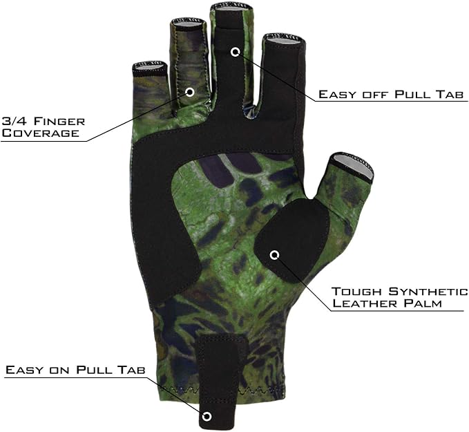 KastKing Sol Armis Sun Gloves UPF50+ Fishing Gloves UV Protection, Sun Protection for Outdoor, Kayaking, Rowing